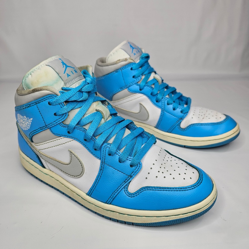 Jordan Air Jordan 1 Mid Women Size 9.5 Blue White Sneakers BQ6472-400 Basketball